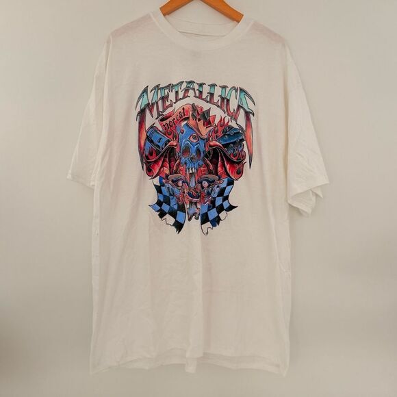 METALLICA NOR CAL HOT ROD RACER SKULL T-SHIRT - LARGE/XL - Picture 1 of 5